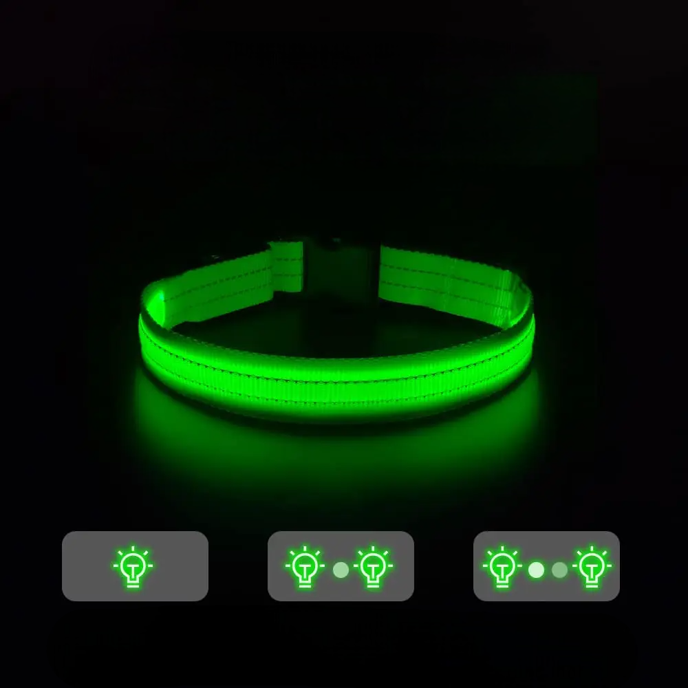 LED Collar Dog- Vert Collier Lumineux pour Chien